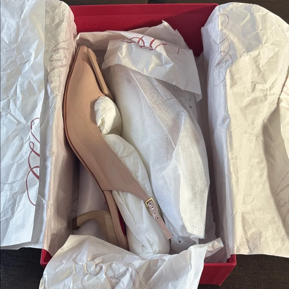 NWT Roger Vivier VIRGULE SLING BAK DEC 55 Shoes in Red Box sz37 - Picture 6 of 16